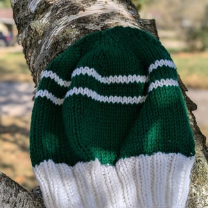 Hand Knit Michigan State University Spartans Winter Hat