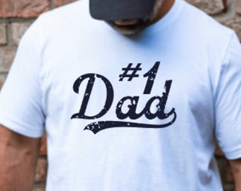 Transferencia termoadhesiva con diseño desgastado de papá número 1 - Regalo para el Día del Padre