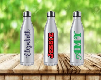Pegatinas personalizadas para botellas de agua, etiquetas con nombres personalizados, vasos, portátiles y mucho más.
