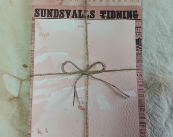 Paquete de papel teñido a mano con aguacate - 20 medias hojas - Recambio de papel para diario