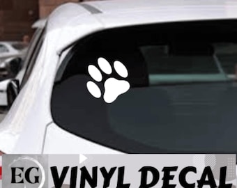 Calcomanía de vinilo con huellas de patas: calcomanía de pata de perro o transferencia termoadhesiva