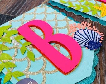 Banner de sirena / Banner con temática de fiesta de sirena / Decoración de fiesta de sirena / Banner bajo el mar