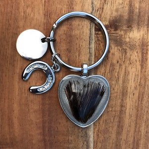 Horsehair Resin Keychain Keepsake