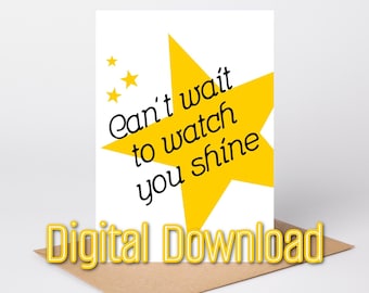 Tarjeta "Rómpete una Pierna": Regalo de Estrella de Teatro (Descarga Digital)