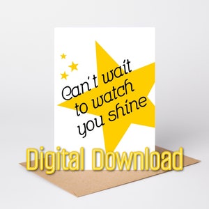 Druckbare Karte brechen ein Bein - A6, Eröffnung Nacht, Presse Nacht, Viel Glück, werfen Geschenk, Theater Nerd, Stagey, Star, Sofortiger digitaler Download