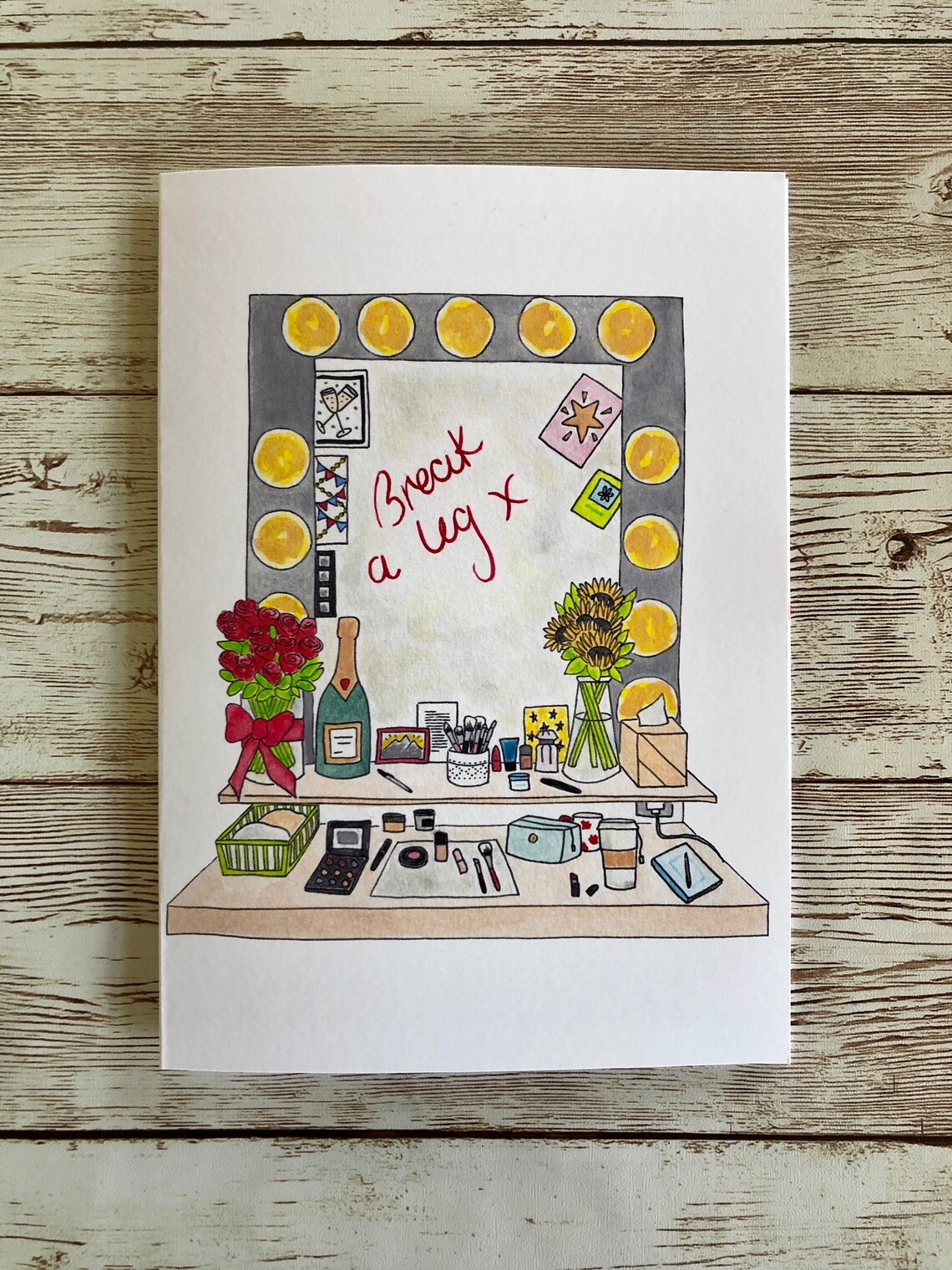 Break A Leg Card Opening Night Theatre Press Night Etsy