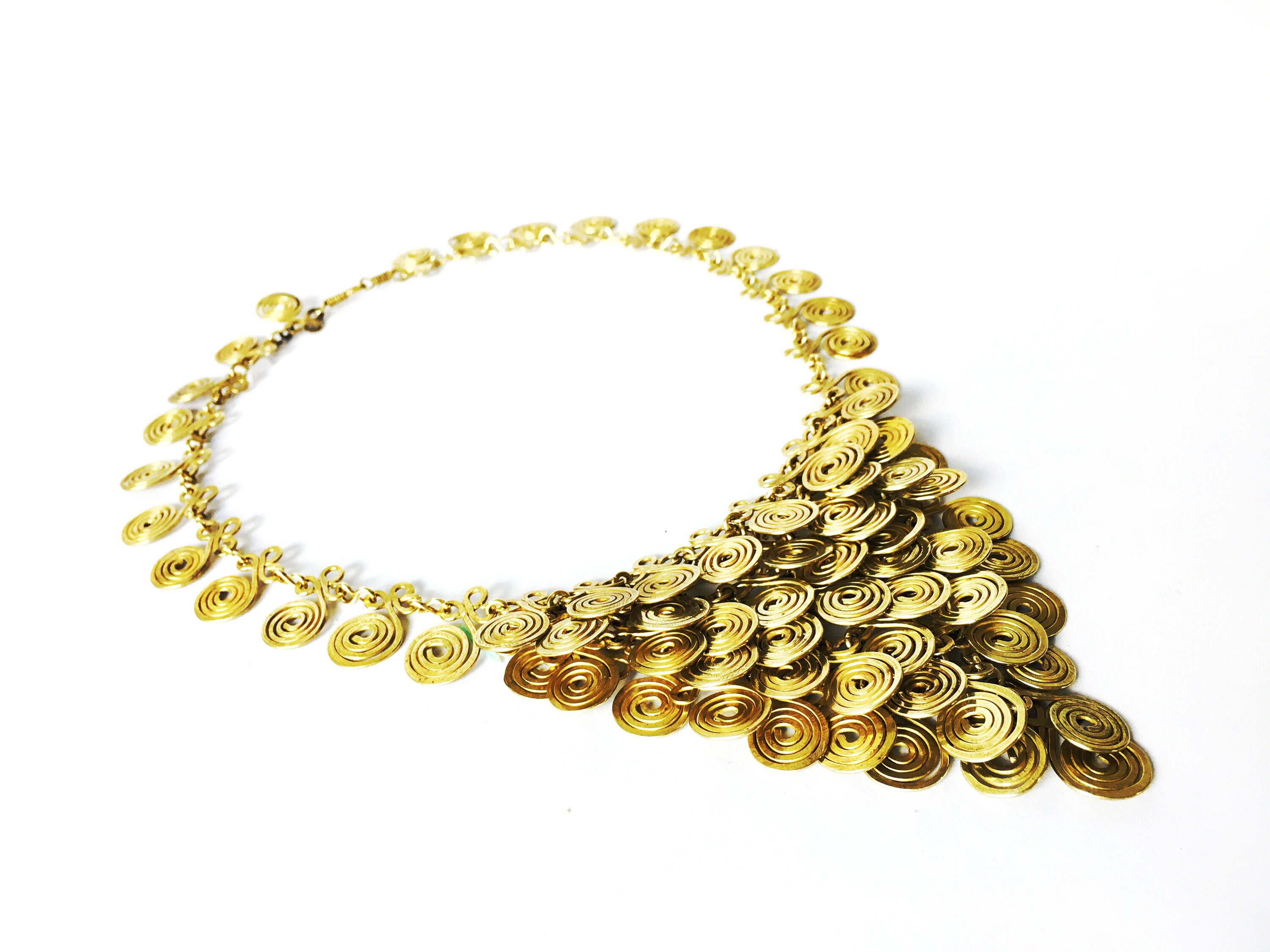 Brass wire necklace. 100 handmade. Made with traditional Etsy