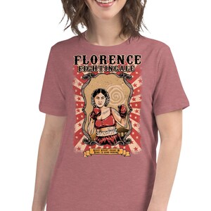 Uniek verpleegsters T-shirt voor dames - Florence Fightingale: de zwaargewichtkampioen in hand-tot-hand-verpleging