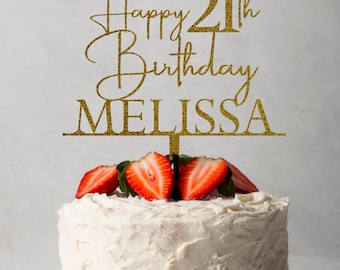 Custom Happy Birthday Cake Topper Svg, Personalized Name And Age Number, Custom Name Svg, Custom Birthday Decor, Digital Download.