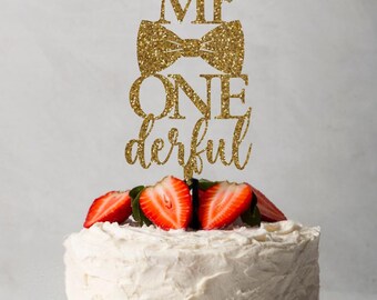 Mr Onederful Cake Topper Svg, Bowtie Svg, Boys First Birthday, Party Decor, Digital Download.