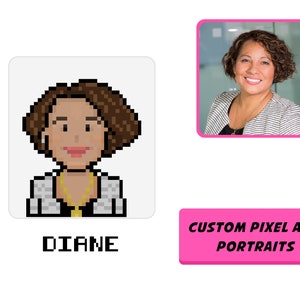 Aangepaste pixelart portret, gepersonaliseerde pixel avatar portret, 8 bit portret van foto, aangepaste profielfoto, cadeau voor vrienden.