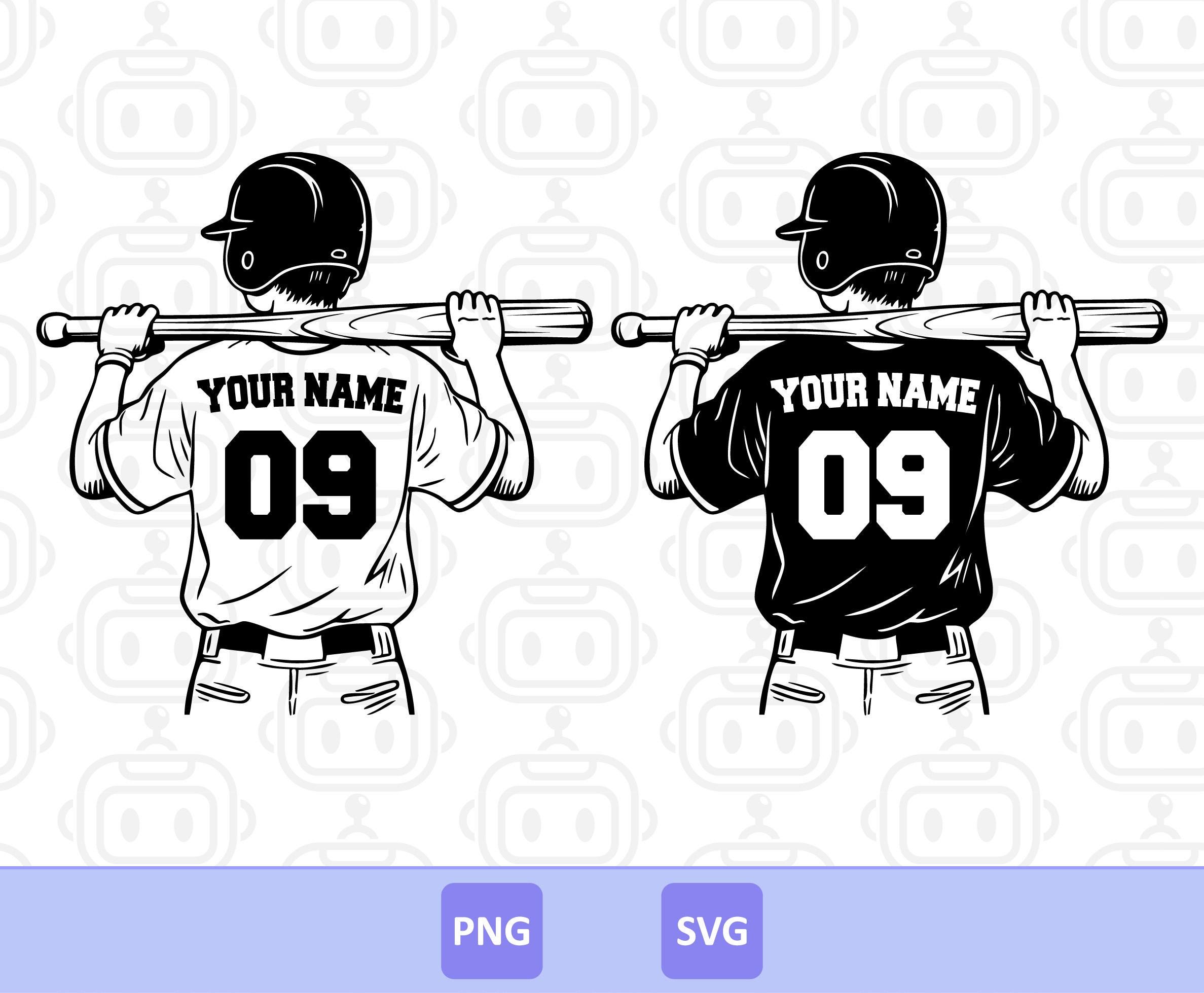 Custom Baseball Player Name Svg, Custom Jersey Name Svg, Custom Mascot ...