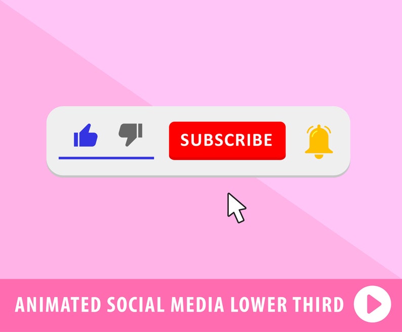 Social Media Animation, Lower Third for Youtube, Subscribe Like ...