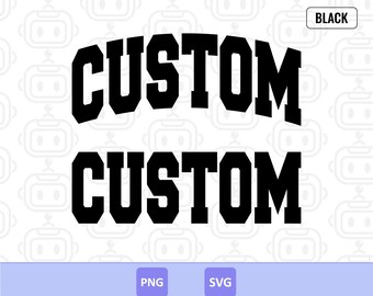 Custom Varsity Text Svg, Custom Arched Varsity Text, College Sports Text, Jersey Player Name, Personalized Player Name, Digital Download.