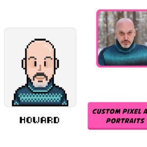 Custom Pixel Art Portrait, Personalized 8 Bit Avatar Portrait, Pixel Portrait From Photo, Profile Picture For Social Media, Gift For Friends
