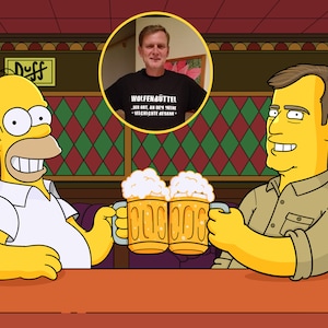 Custom Simpsonize Portrait Drawing, Simpson Bar Scene, Cartoon Caricature Portrait, Yellow Character, Make Me Simpson, Fathers Day Gift.