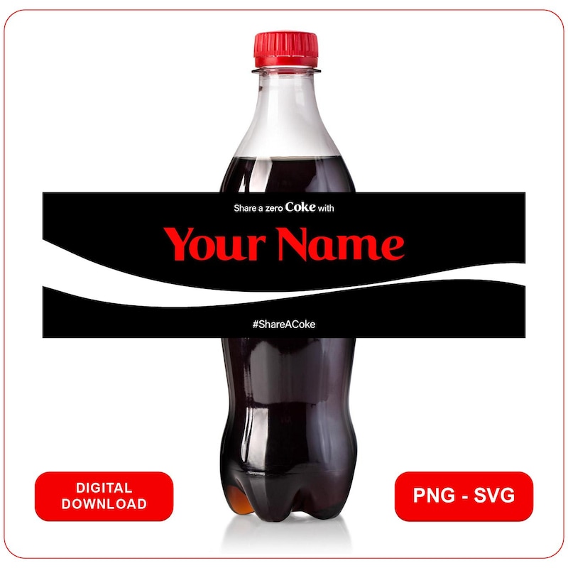 Coca Cola Label Template - Etsy