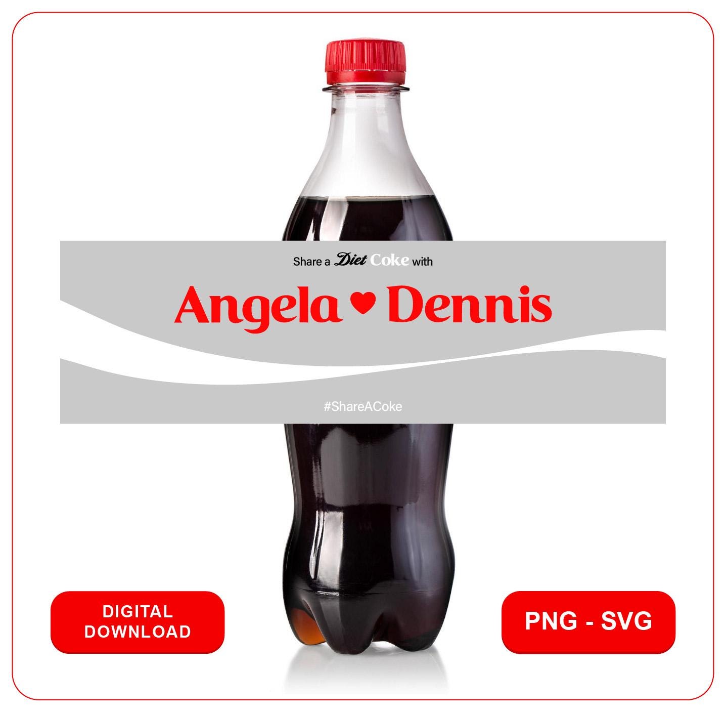 Custom Cola Bottle Label, Personalized Coke Name, Gift for Friend ...