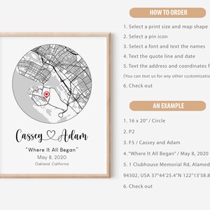 Custom Map Location Print Latitude Coordinates Print Where - Etsy