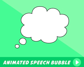 Animated Thought Bubble, Text Bubble Animation, Comic Style, Speech Bubble, Chat Bubble Video Overlay, Pop up Animation.