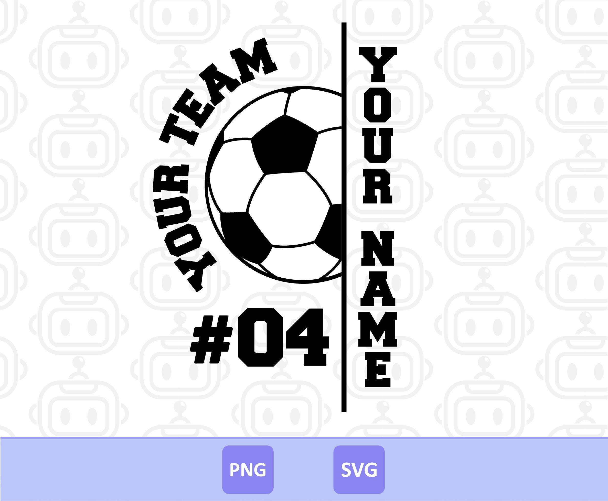 Custom Soccer Team Svg Png, Custom Soccer Player, Custom Jersey Number ...