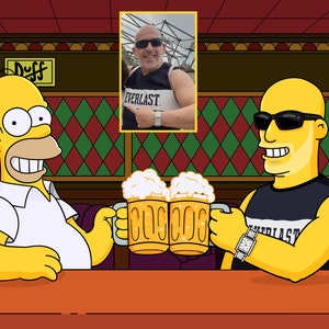 Simpsons Custom Portrait, Simpsonize Me, Family Couple Self Portrait, Simpson Drawing Gift, Make Me Yellow, Turn Me Yellow