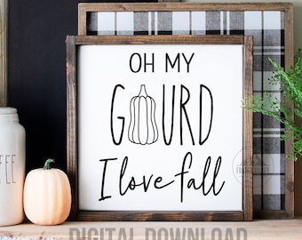 Fall SVG Oh My Gourd SVG Fall SVG 