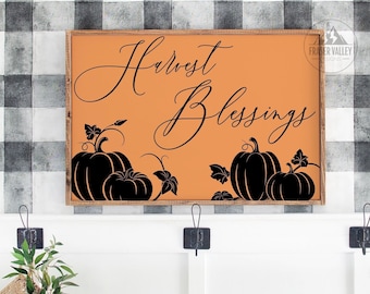 Harvest Blessings Svg, Fall Sign Svg, Fall Svg, Autumn Svg, Cricut Silhouette Svg Png, Digital Download, Cute Fall Sign Svg, Harvest Svg