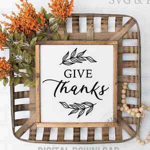 Give Thanks SVG, Fall SVG, Fall Sign svg png, Thanksgiving SVG, Thanksgiving Sign svg, Wood Sign svg