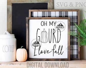 Oh My Gourd I Love Fall SVG, Oh My Gourd SVG, Fall SVG png, Fall Sign Svg, Pumpkin gourd Svg, Halloween Svg