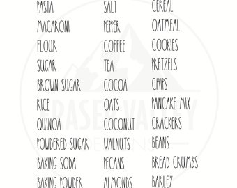 Rae Dunn Pantry Words Svg, Rae Dunn Words Svg, Rae Dunn Font Svg Png, Cricut Silhouette , Farmhouse Christmas Words Svg, Ornament Svg
