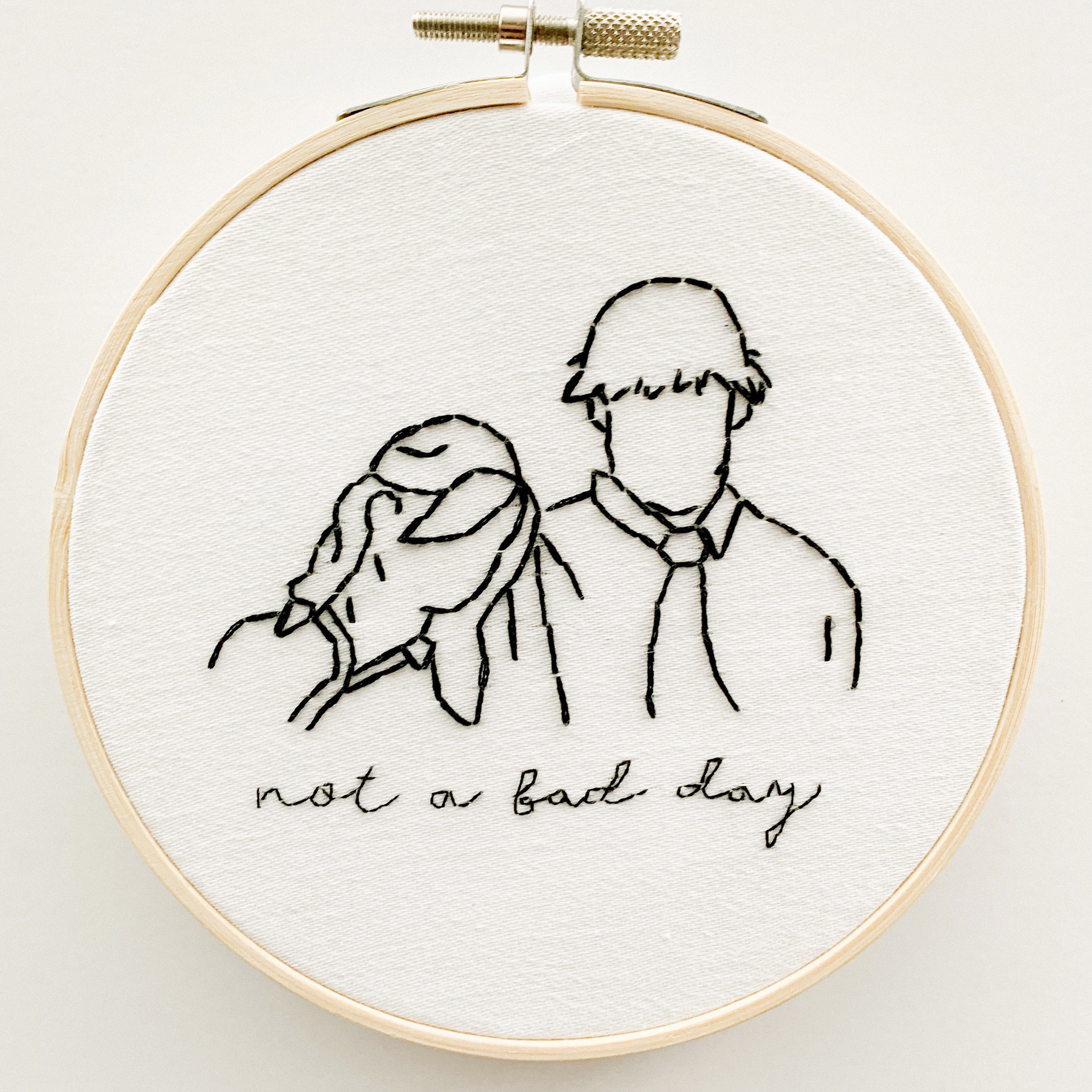 The Office Jim & Pam Hand Embroidery Etsy Canada