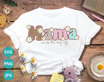 Floral retro SVG for Mama. Get this floral boho SVG and make cute gifts for Mama like shirts, tote bags, and much more. Click for details!