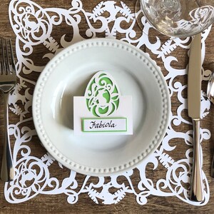 Easter place card SVG. Decore your Easter table with these elegant and cute name tags. Click to learn more image 3