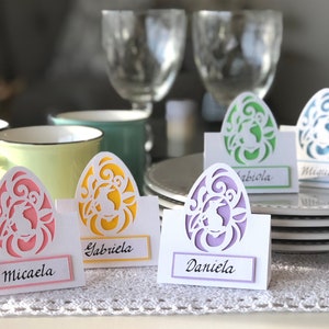 Easter place card SVG. Decore your Easter table with these elegant and cute name tags. Click to learn more image 9