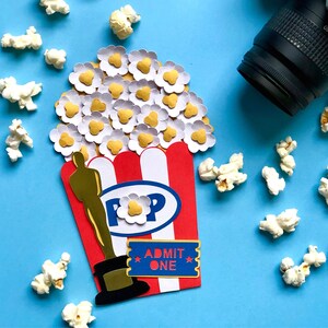 Movie Night Gift Card Holder SVG, Popcorn SVG, Movie Party SVG ...