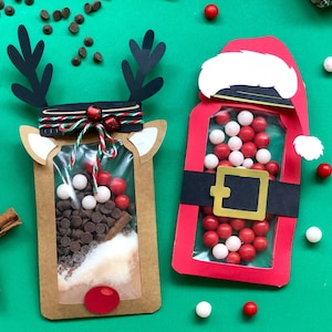 Lot de sacs de bonbons de Noël SVG. Procurez-vous ce pot Mason SVG Père Noël et renne et fabriquez des porte-bonbons, des sacs à friandises et plus encore. Cliquez pour apprendre !