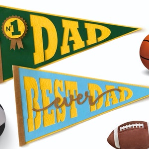 Vaderdag wimpel SVG, beste vader ooit SVG, Vaderdag banner, DIY cadeau voor papa, papa cadeau van kinderen, papa feest decor, 3D-kaart Svg