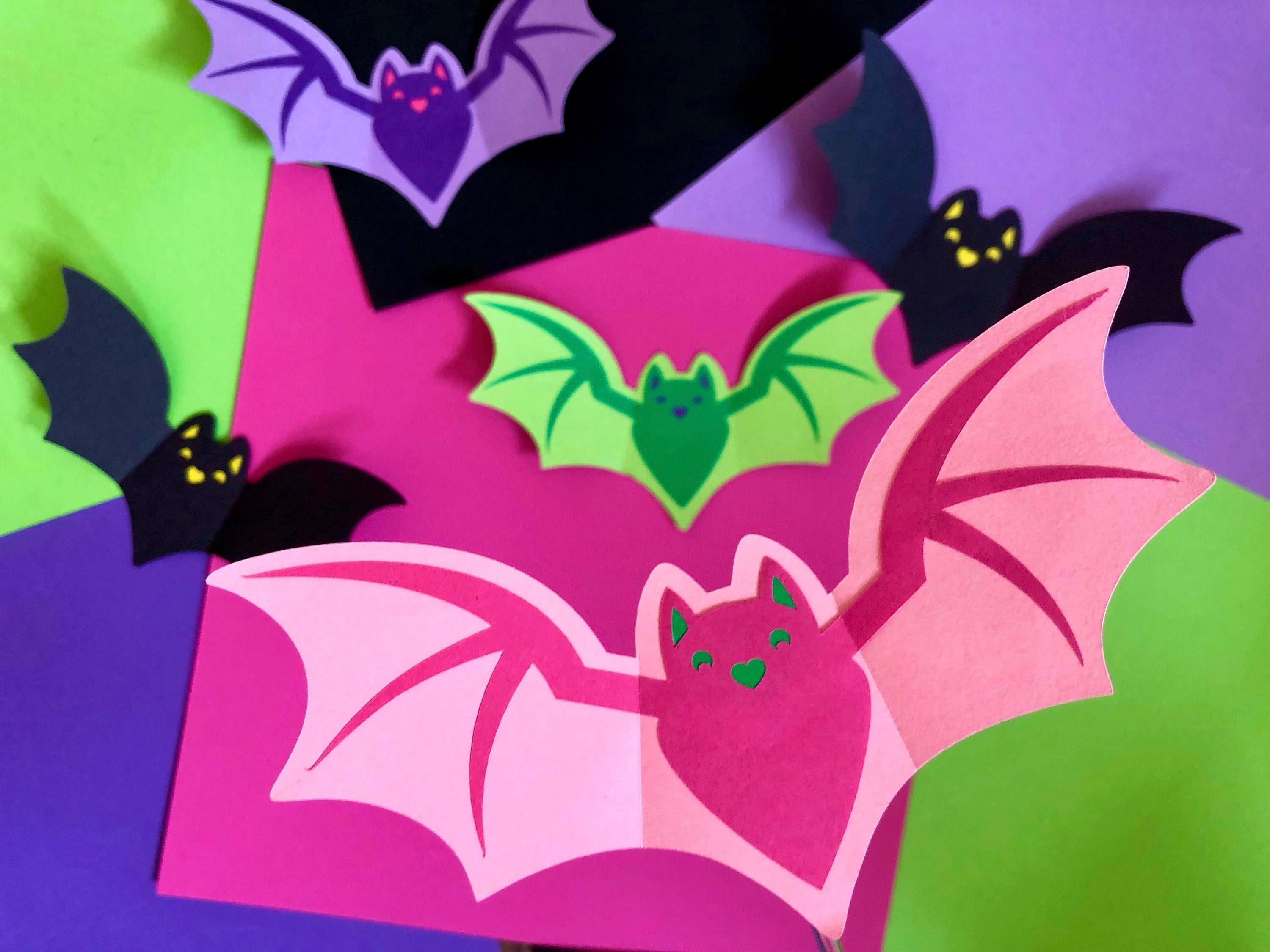 Speelse Halloween-vleermuis ontwerp sjabloon voor wenskaarten | Gratis  ontwerpsjabloon, image size:3000x2250