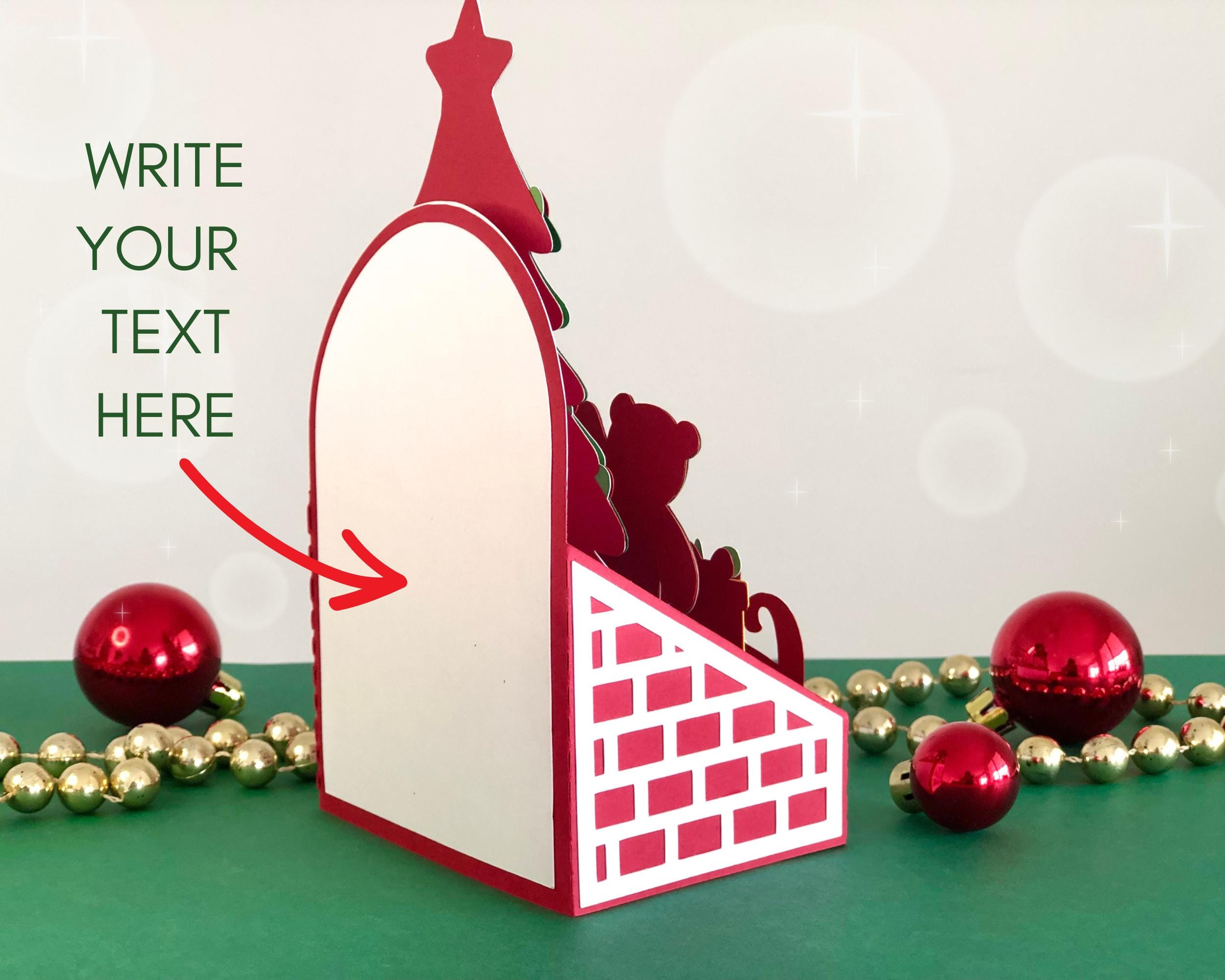 3D Christmas Tree Pop up Card SVG: DIY Paper Craft Template (digital ...