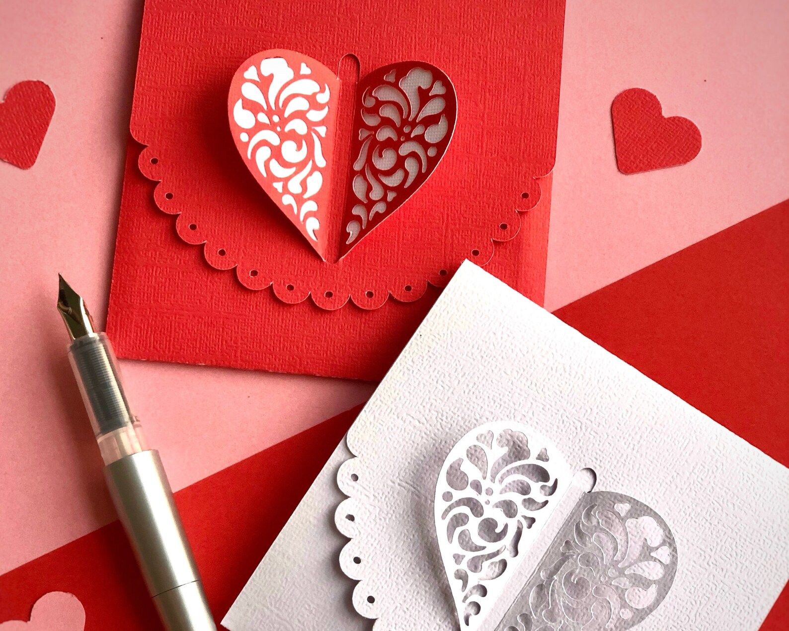 Heart Shaped Card SVG. Cut Out Card SVG Great for Etsy