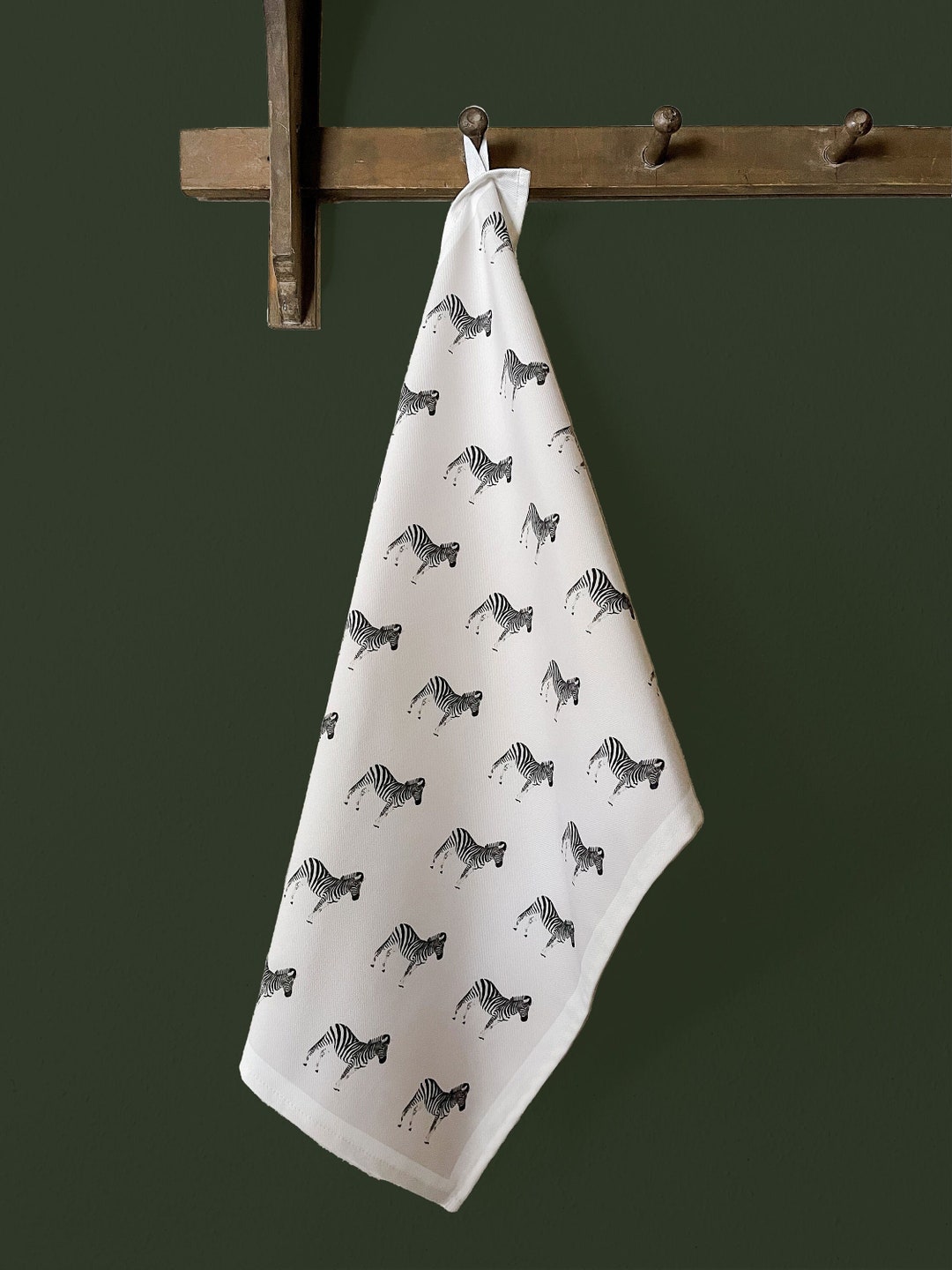 Zebra Tea Towel Zebra Kitchenware Zebra Homeware Zebra Etsy