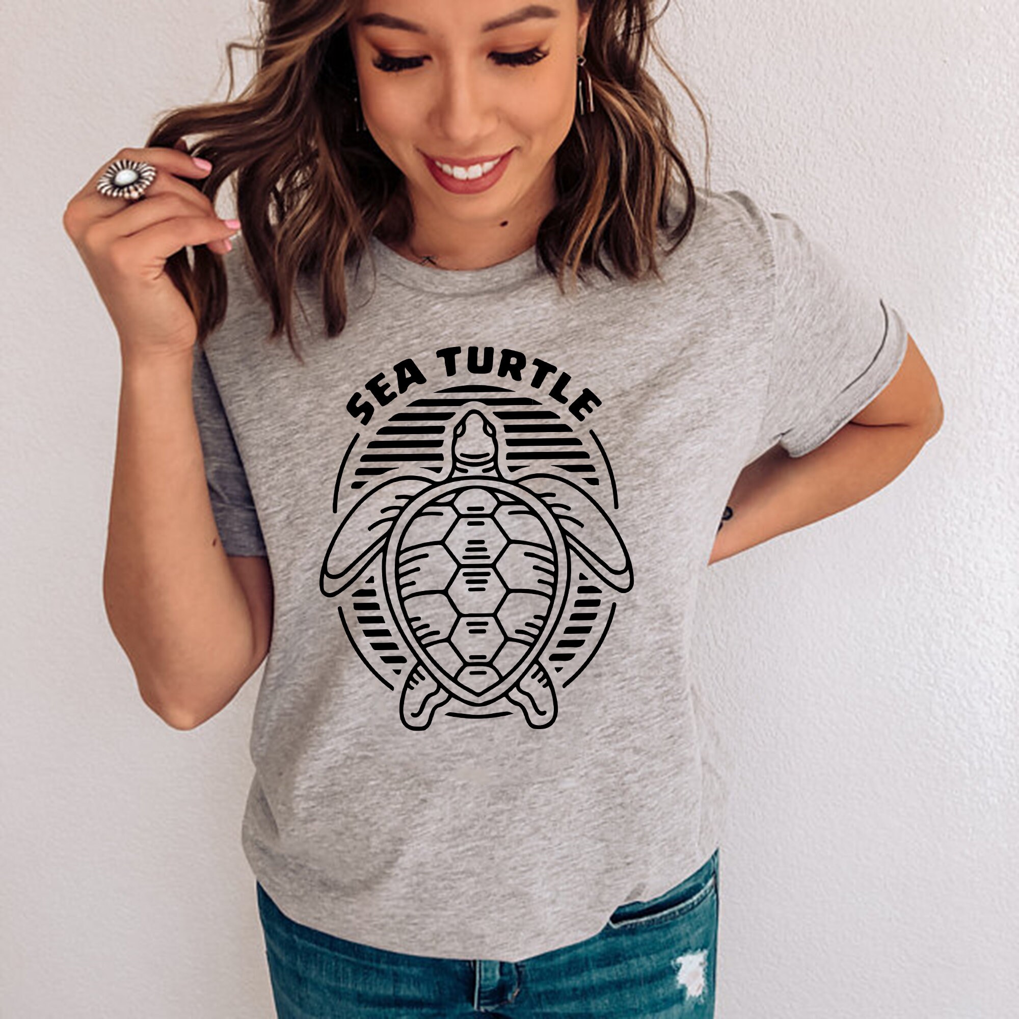 turtle t shirt womens