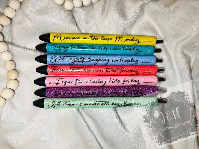 Momlife Days of the Week Pens Etsy