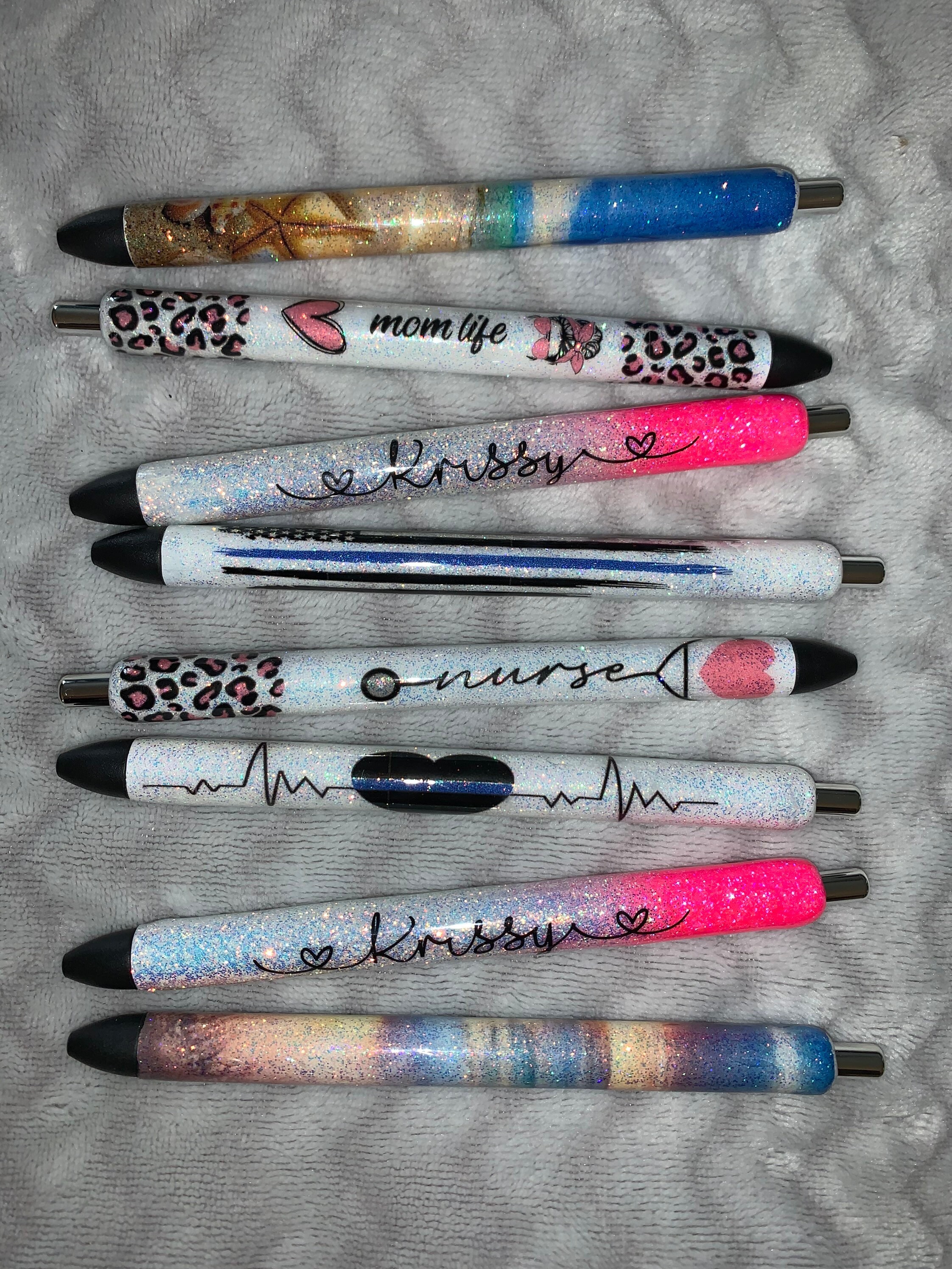 Glitter pens custom pens | Etsy
