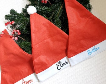 Weihnachtsmütze mit Name personalisiert,Nikolausmütze Personalisiert,Unikat für Weihnachten,Weihnachtshut