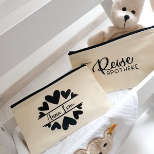 Kosmetiktasche personalisiert mit Name, Reiseapotheke, Kulturtasche Geschenk