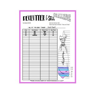 Side Hustle Income Tracker, Declutter and Sell, Side Hustle Challenge, Side Hustle, Small Business, Saving Tracker, Income Tracker, Debt Pay