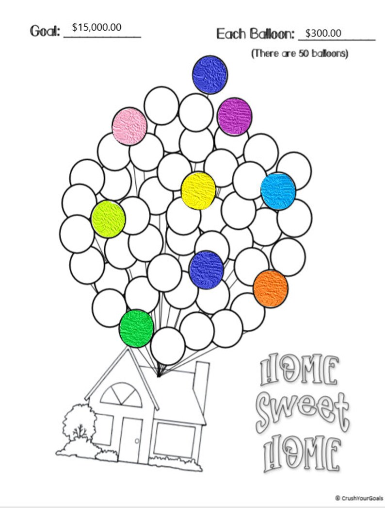 House Down Payment Saving Chart Mortgage Payoff Debt