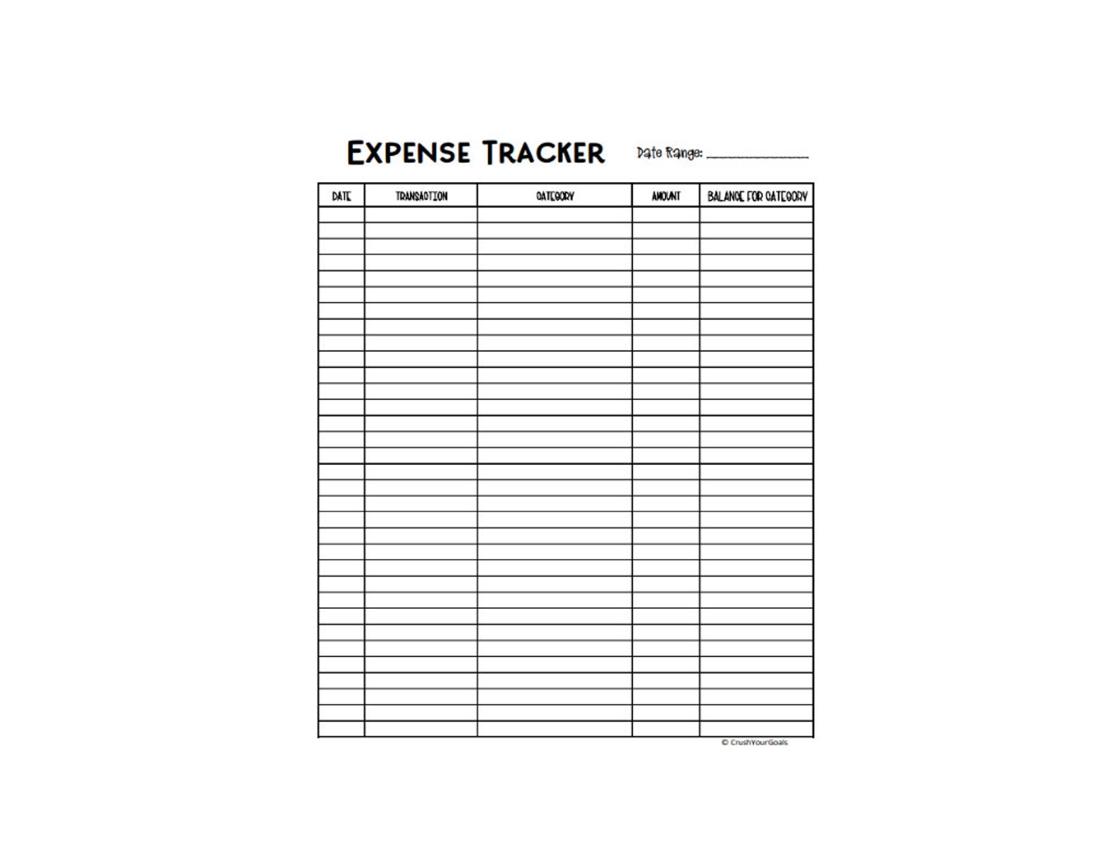 Monthly Expense Printable, Monthly Expense Planner Printable, Expense ...